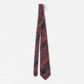 Cravate Toile abstraite rouge bleu violet noir (Dos)