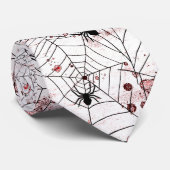 Cravate Toile d'araignée effrayante d'Halloween (Roulé)