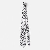 Cravate Toile d'araignée noir et blanc (Devant)