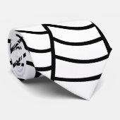 Cravate Toile d'araignée noir et blanc (Roulé)