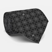 Cravate Toile d'araignée noire Halloween (Roulé)