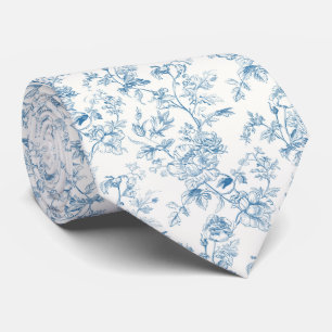 Cravate Toile De Jouy Peonies Fleur Français