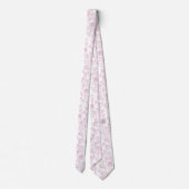 Cravate Toile de Jouy rose florale (Dos)