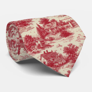 Cravate Toile Rouge Traditionnelle - Pastorale & Architect