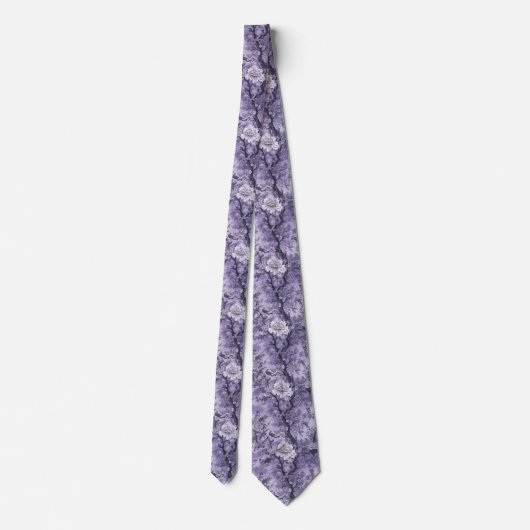Cravate Toile violette de Fleur (Dos)