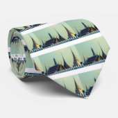 Cravate Toits du Grand Palais à Bangkok Thaïlande (Roulé)