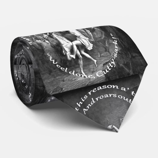 Cravate Tom Lost His Reason All Together Burns Night Grey (Roulé)