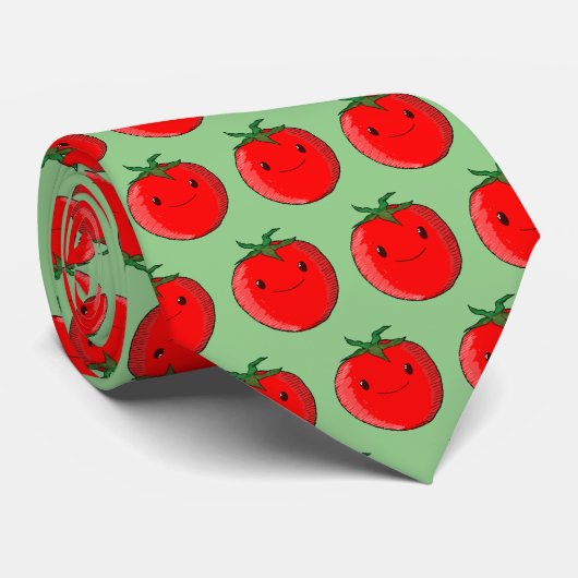 Cravate Tomate de carton mignon (Roulé)