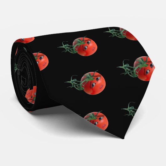 Cravate Tomate sucrée solitaire - Je Vous Manque (Roulé)
