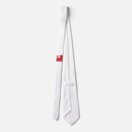 Cravate Tonga flag brush stroke, national flag (Dos)