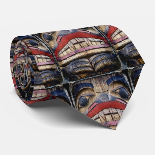 Cravate Tonnerre à visage totem (Roulé)