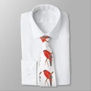 Cravate Tonnerre de perroquet rouge tropical
