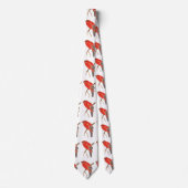 Cravate Tonnerre de perroquet rouge tropical (Devant)