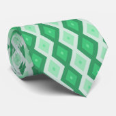 Cravate Tons de motif diamant vert (Roulé)