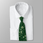 Cravate Tons de Motif Shamrock vert (Attaché)