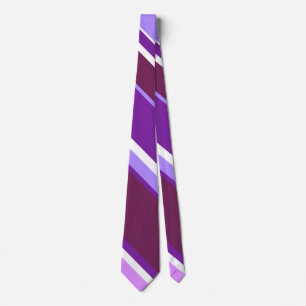 Cravate Tons de rayures violettes