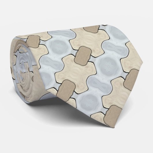 Cravate Tons de terre coupés (Roulé)