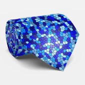 Cravate Tons de verre de couleur bleue par Shirley Taylor (Roulé)