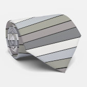 Cravate Tons Gris Avec Bandes Noires Sur Papier Aquarelle (Roulé)