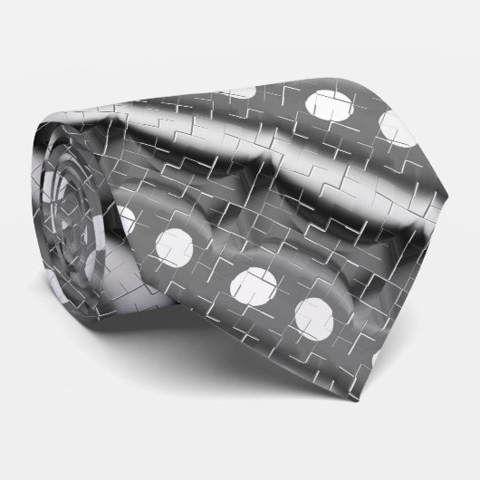 Cravate Tons gris rayés (Roulé)