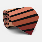 Cravate Tons Rouges Sur Noir (Roulé)