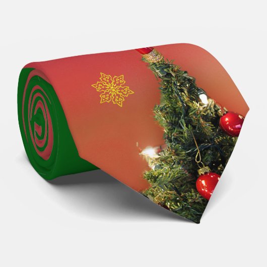 Cravate Topp Arbre de Noël - Rouge (Roulé)