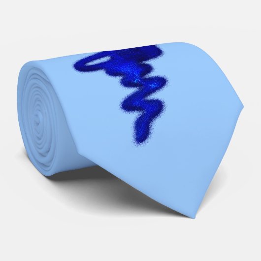 Cravate Tornade bleue (Roulé)