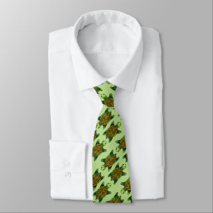 Cravate Tortue d'encre vert transparente