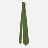 Cravate Tortue en vert olive foncé (Dos)