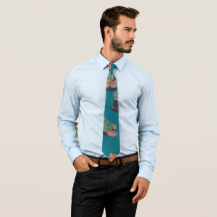 Cravate Tortue Retro Coloré Motif personnalisé