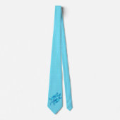 Cravate Tortue tourbée fractale - cobalt et bleu turquoise (Devant)