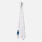 Cravate Tortue tribale bleue Sun (Dos)