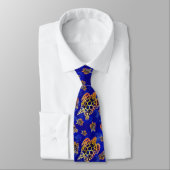 Cravate Tortues marines Batik Art Africain (Attaché)