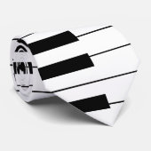 Cravate Touches de piano musicales (Roulé)