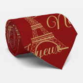 Cravate Tour Eiffel Joyeux Noel (Roulé)