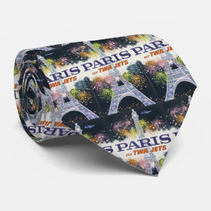 Cravate Tour Eiffel vintage Paris Air Travel