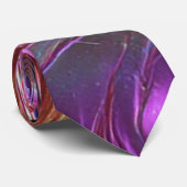 Cravate Tourbillon Abstrait Vivant Art Moderne Or Violet (Roulé)