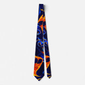 Cravate tourbillon de couleurs abstrait et tendance (Devant)