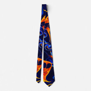 Cravate tourbillon de couleurs abstrait et tendance