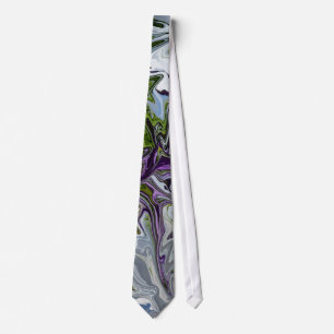Cravate tourbillon vert pourpre