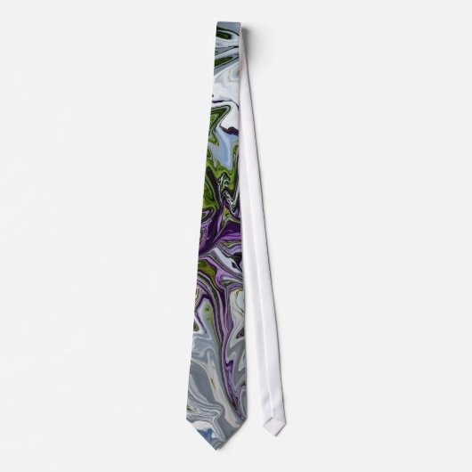 Cravate tourbillon vert pourpre (Devant)