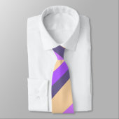 Cravate Tourbillons rétro - violet et orange (Attaché)