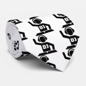 Cravate Tourne-disques du DJ (Roulé)