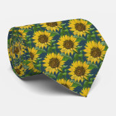 Cravate Tournesol jaune (Roulé)