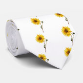 Cravate Tournesol jaune (Roulé)