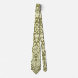 Cravate Tournesol William Morris Vintage Olive Damask