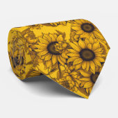 Cravate tournesols 3d (Roulé)