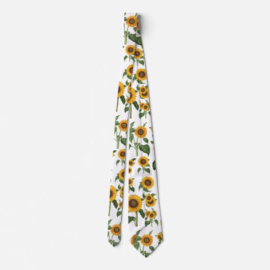 Cravate Tournesols Botanique (Dos)