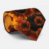 Cravate Tournesols de fleur sauvage (Roulé)