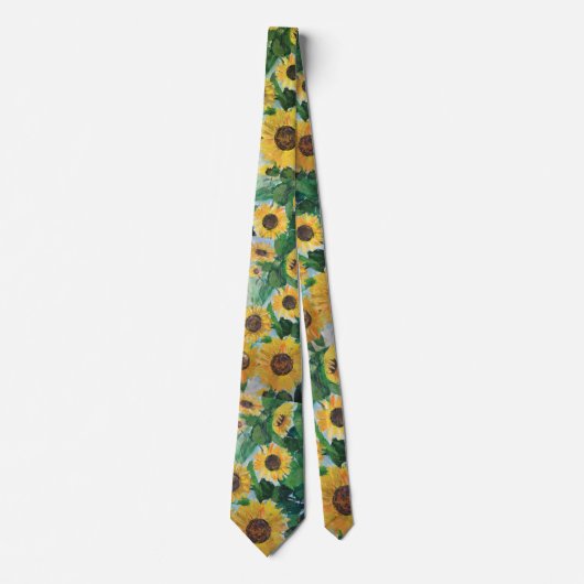 Cravate tournesols d'enfance (Devant)